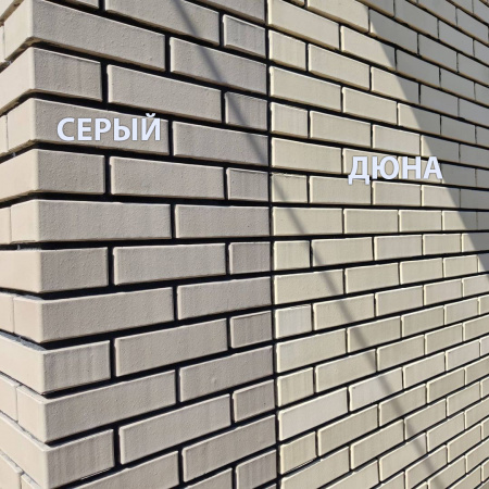 Облицовочный кирпич Tereх одинарный 1 НФ Серый гладкий, М175