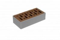 Облицовочный кирпич Recke Одинарный 1НФ Classic Баварская кладка Серый гладкий 5-82-00-0-00